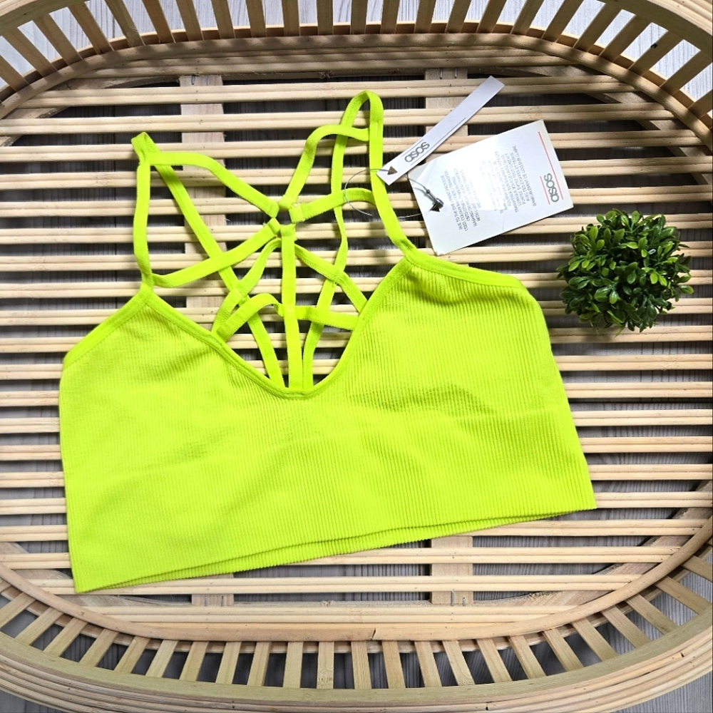 ASOS Riyah Neon Strappy Bralette - Picture 2 of 3